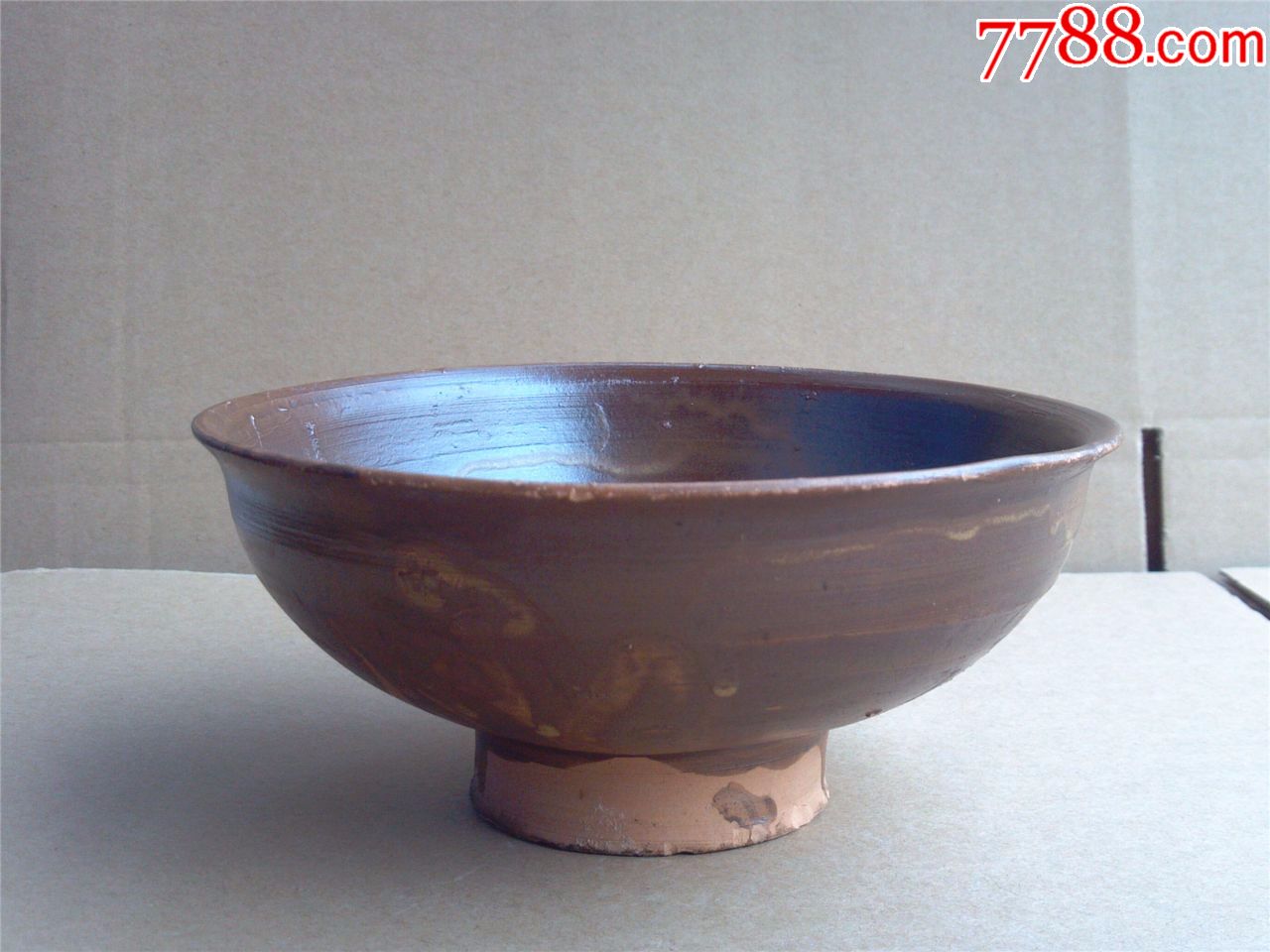 民国酱釉碗