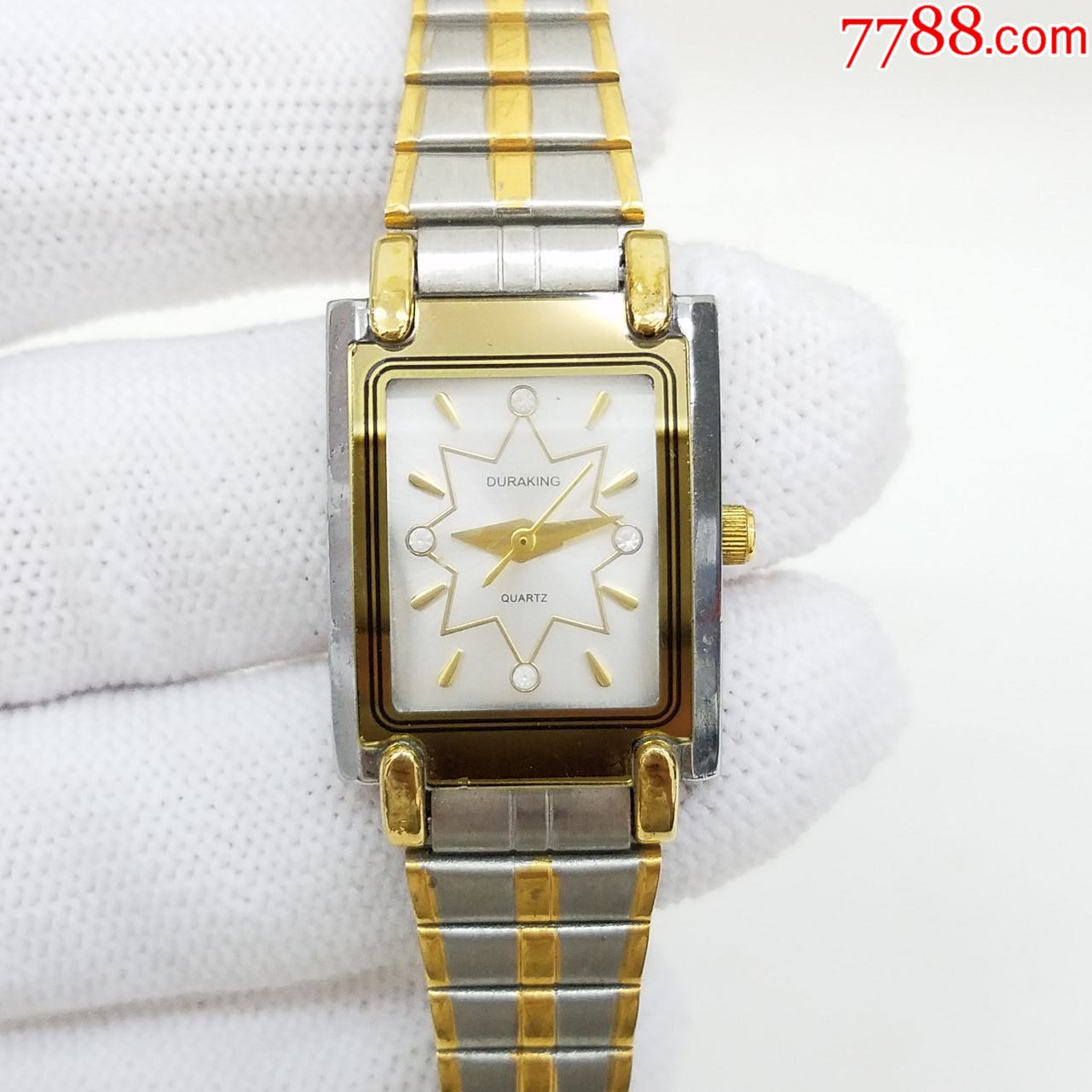 金霸王电子女表【间金表款】【拱形壳型】【闪钻金刻度金针】【走时