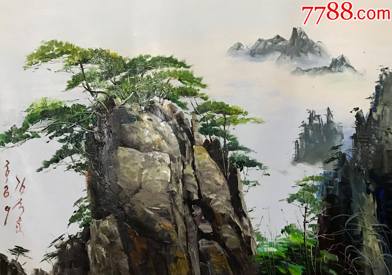 朝鲜纯手绘油画金光日2018年52x36cm