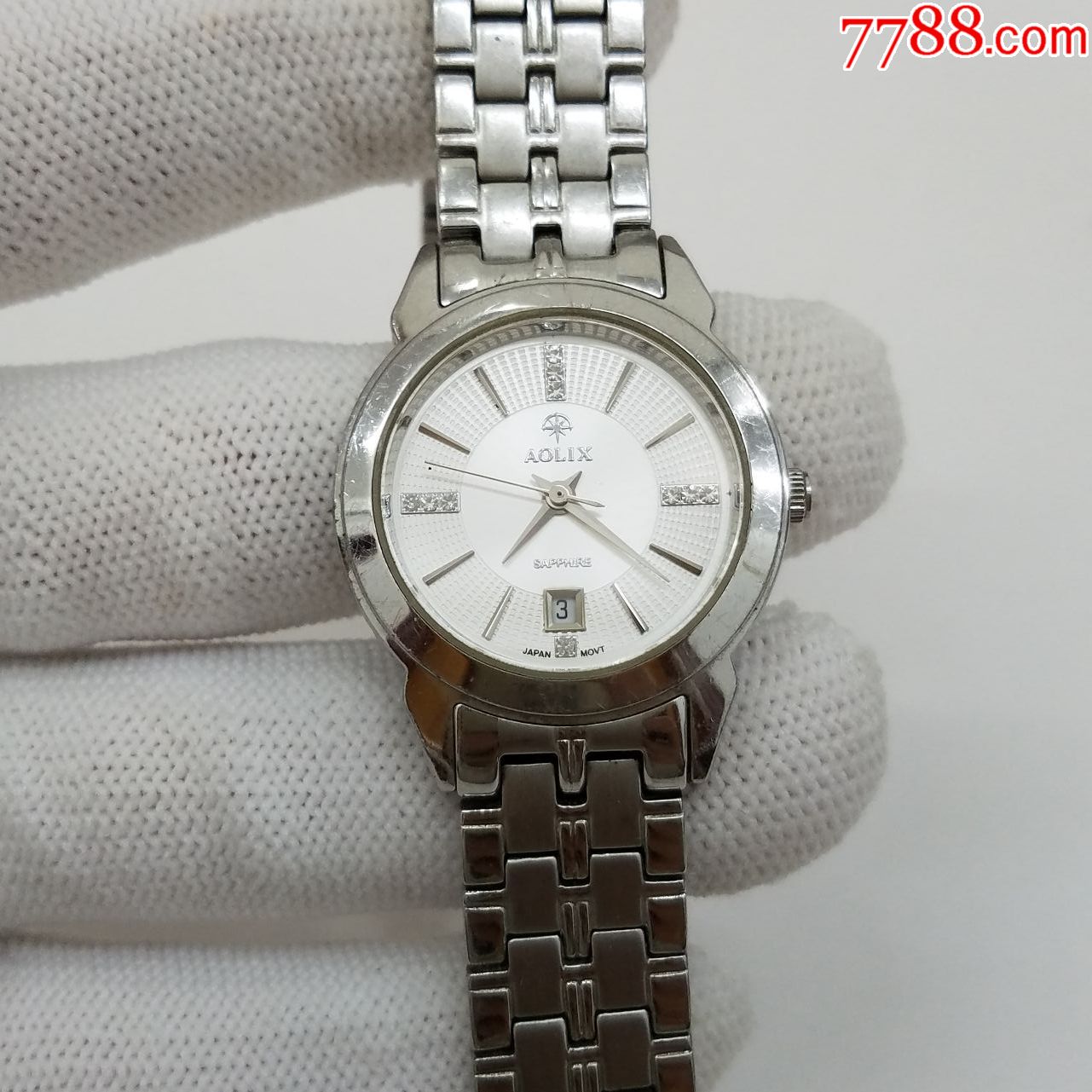 奥历士电子女表【闪钻刻度】【走时正常】【日历好使】,手表/腕表_第1