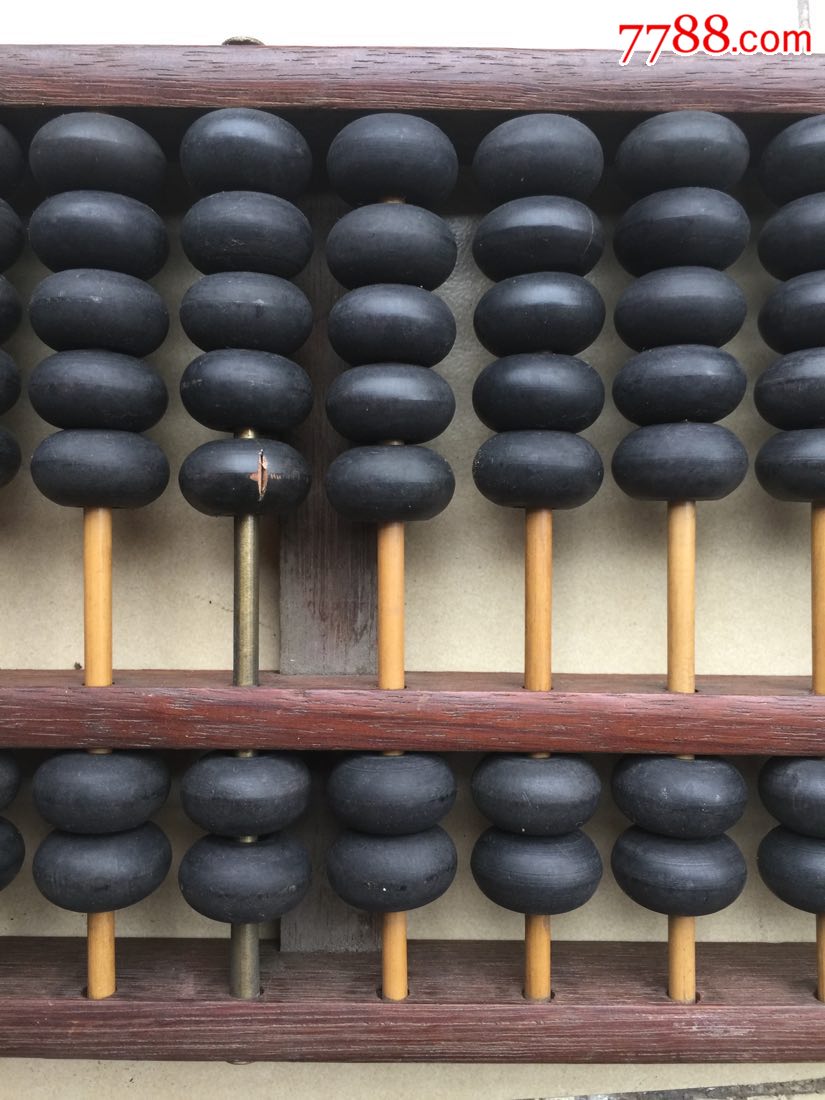 铁梨木全木质老算盘