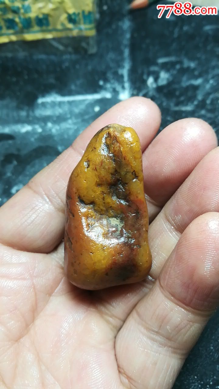 寿山独性带黄皮牛蛋石(硬度2.5,易下刀)