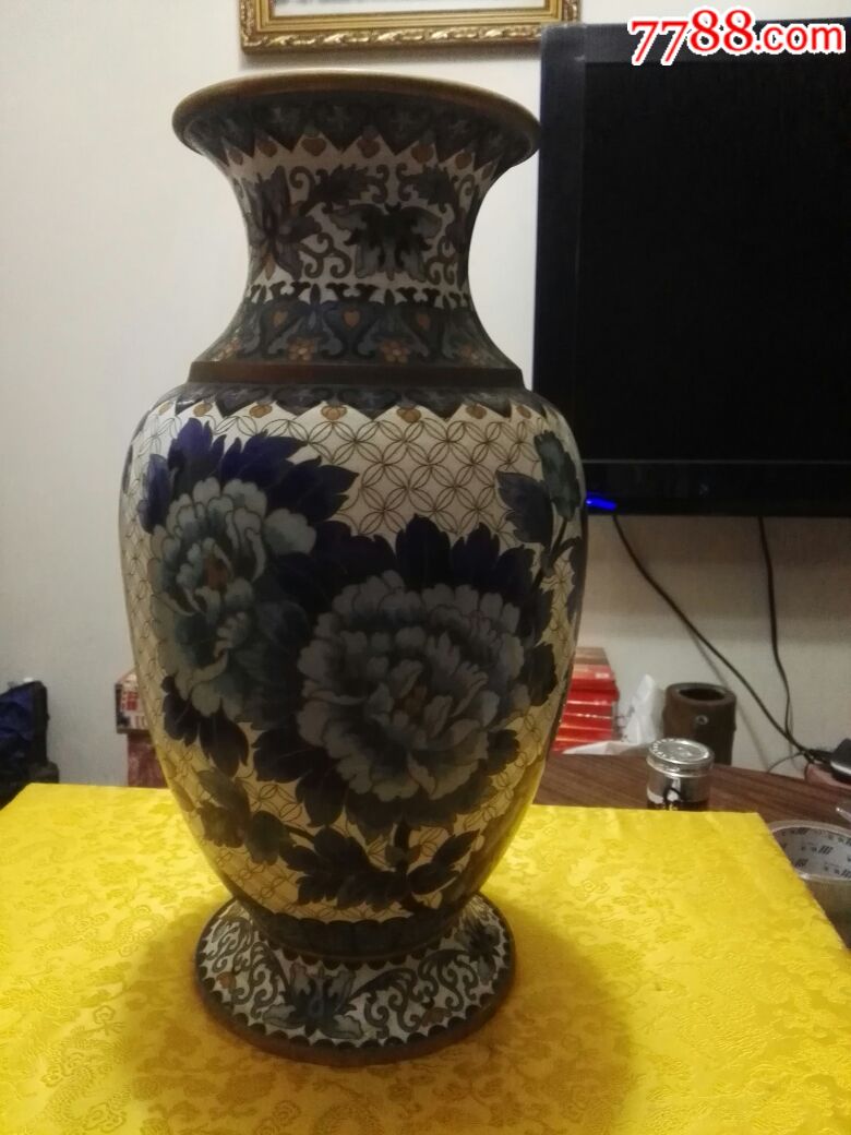 景泰蘭 大花瓶 高37公分掐丝珐琅景泰蓝大瓶__【7788旧书网】