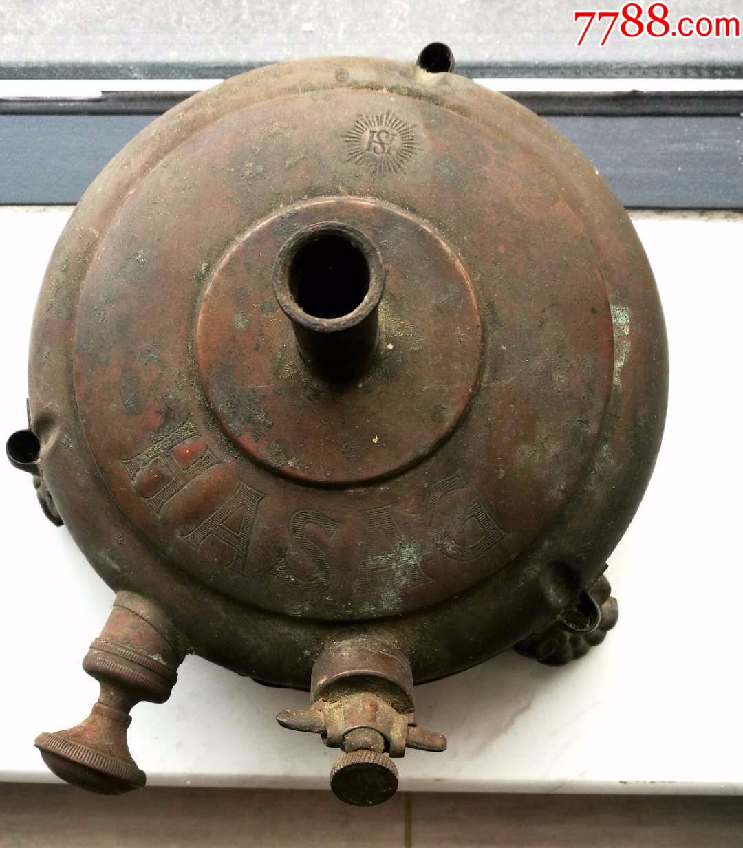 晚清或民国外国红铜煤气炉稀少物