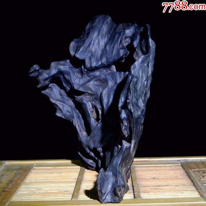 纯天然阴沉乌木屏风摆件