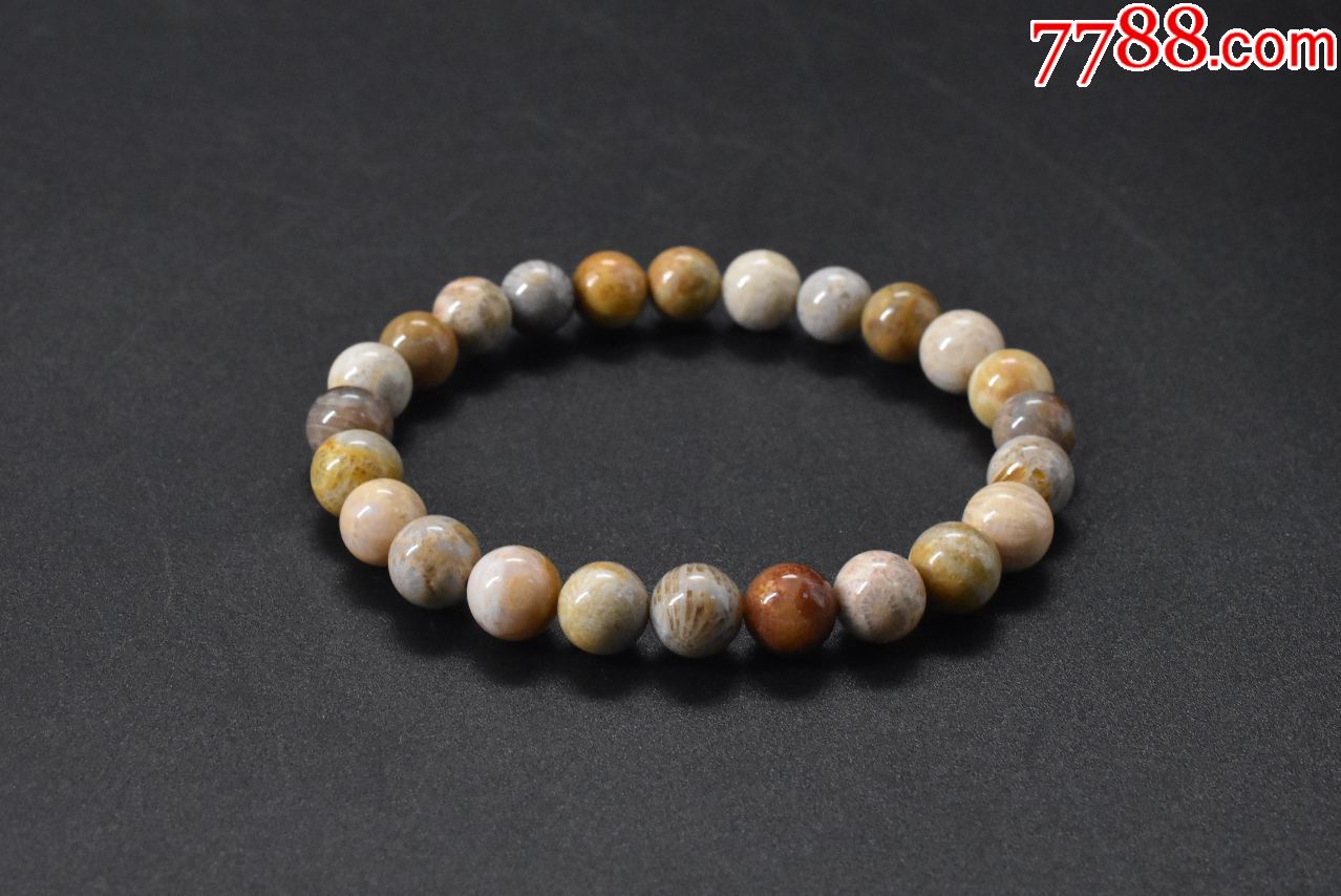 菊花石手串一条,周长20厘米,单颗直径8.5毫米,重量19.82克