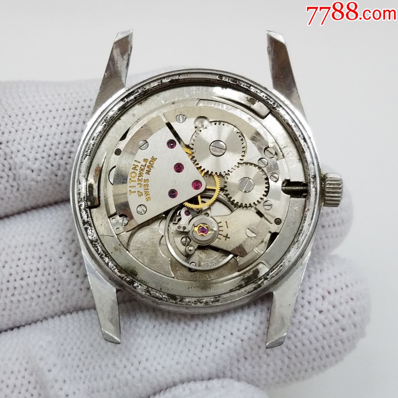 瑞士梅花手动上链机械男表【2409精磨机芯】【能走时】【日历好使】