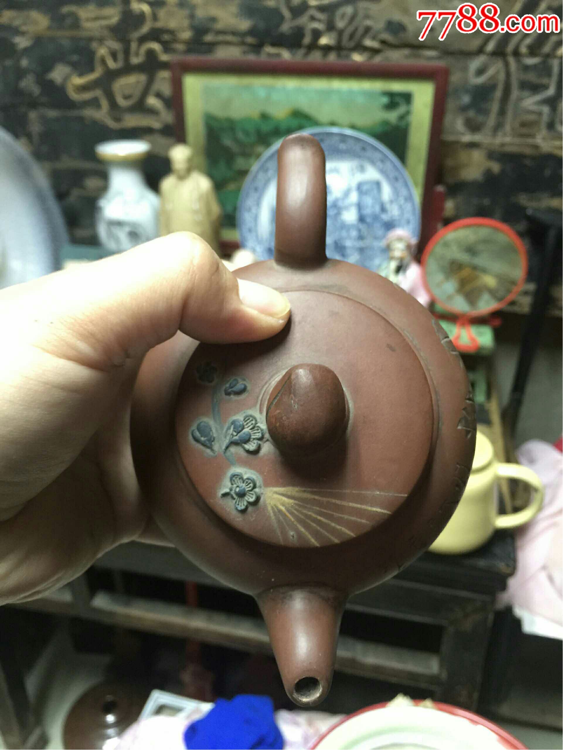 甘惠芳款老紫砂壶