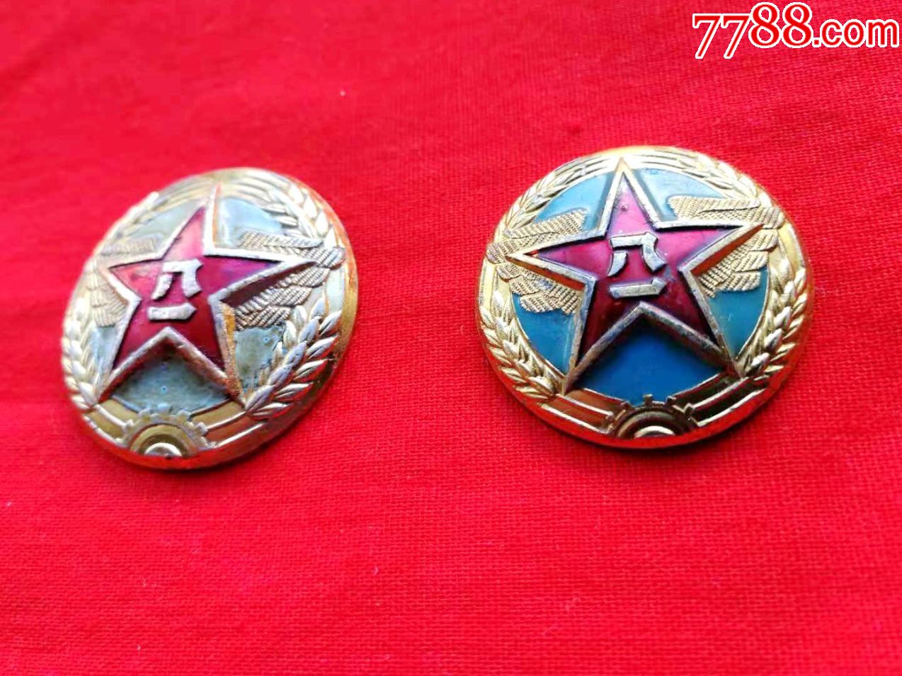 处理62式铝制空军大小帽徽