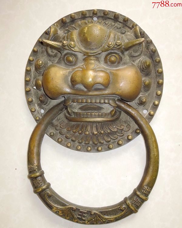 铜大门环一对饕餮大门环