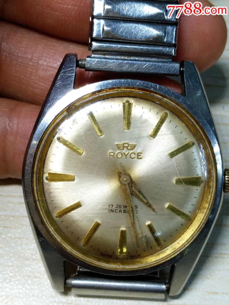 royce瑞士罗爱斯机械自动手表腕表老古董钟表老表配件