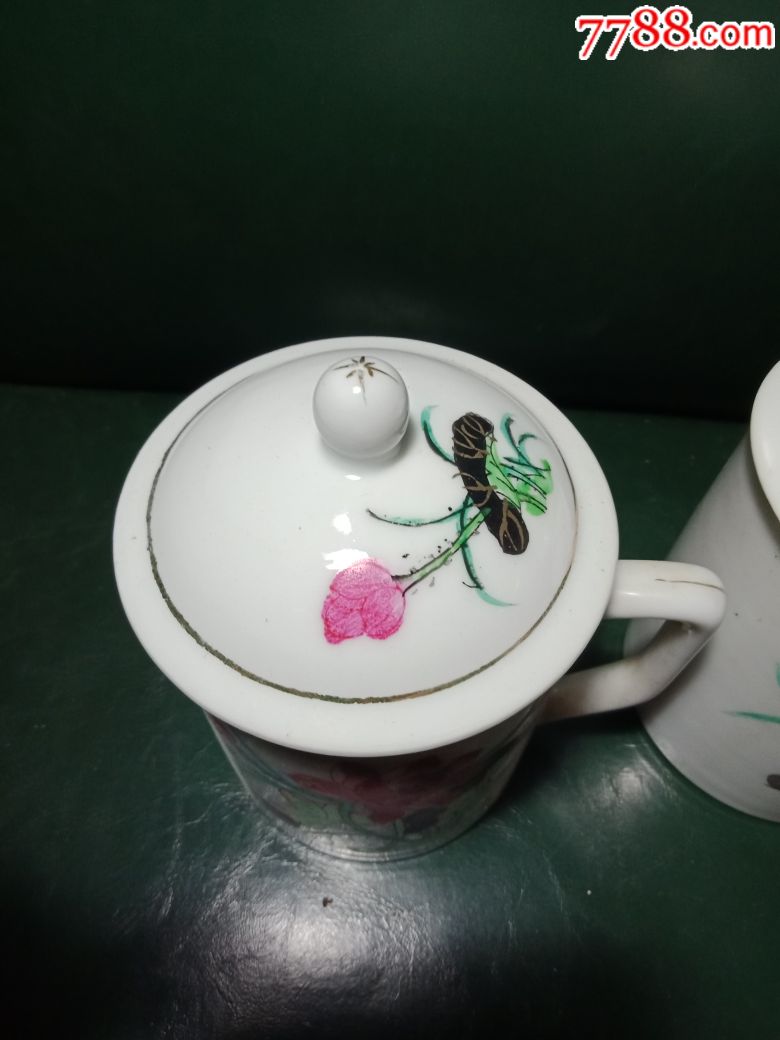 广东高陂粉彩手绘茶杯!老茶杯!瓷器茶杯!