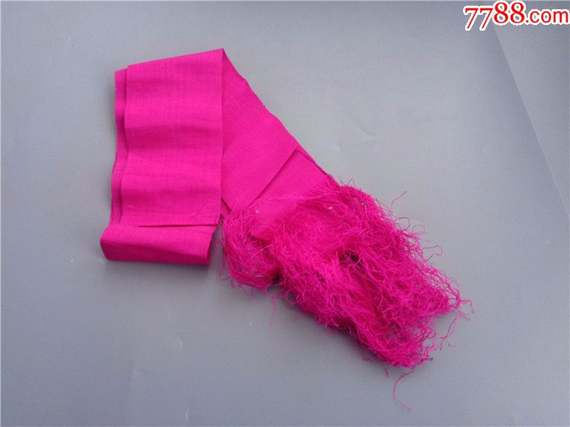 民国时期出嫁女子缠腿用的红带子一对