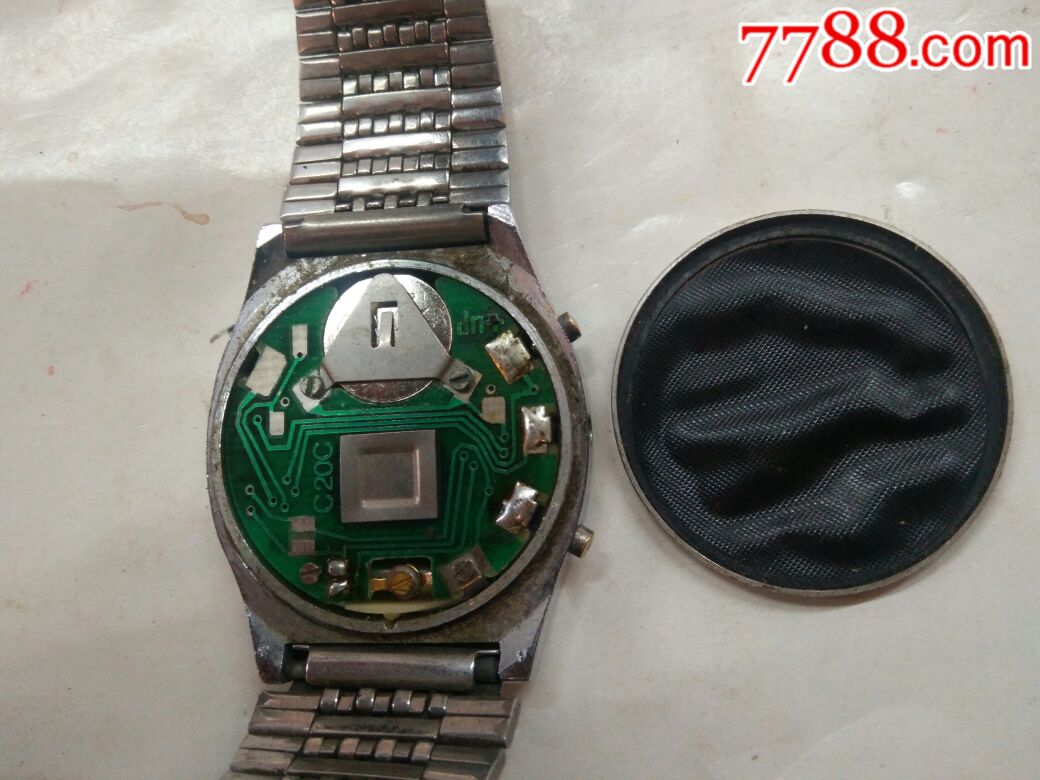 jinque金雀电子表原装全钢表链上海手表五厂稀少