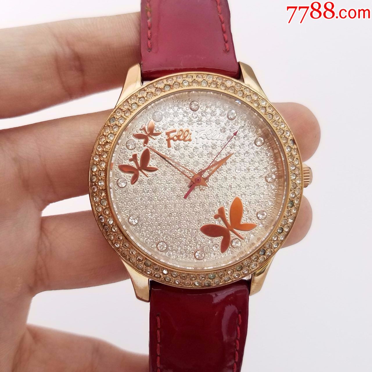 【希腊品牌】foeeifoeeie电子女表【豪华闪钻表盘,闪钻外圈】【走时