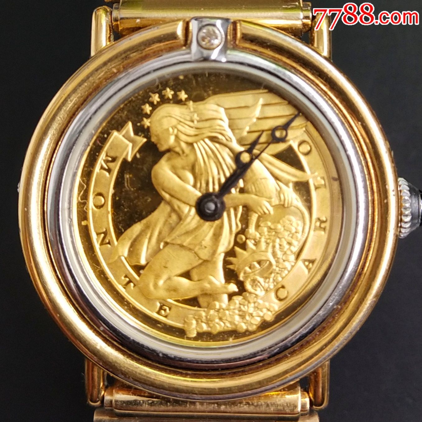 少见早期瑞士私人订制金币机械男表!走时精准!