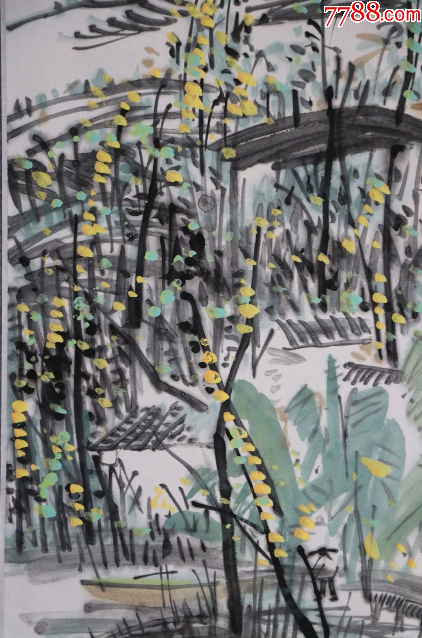 曾密浙派著名画家,浙江画院一级画师,中国美术家协会会员.真迹