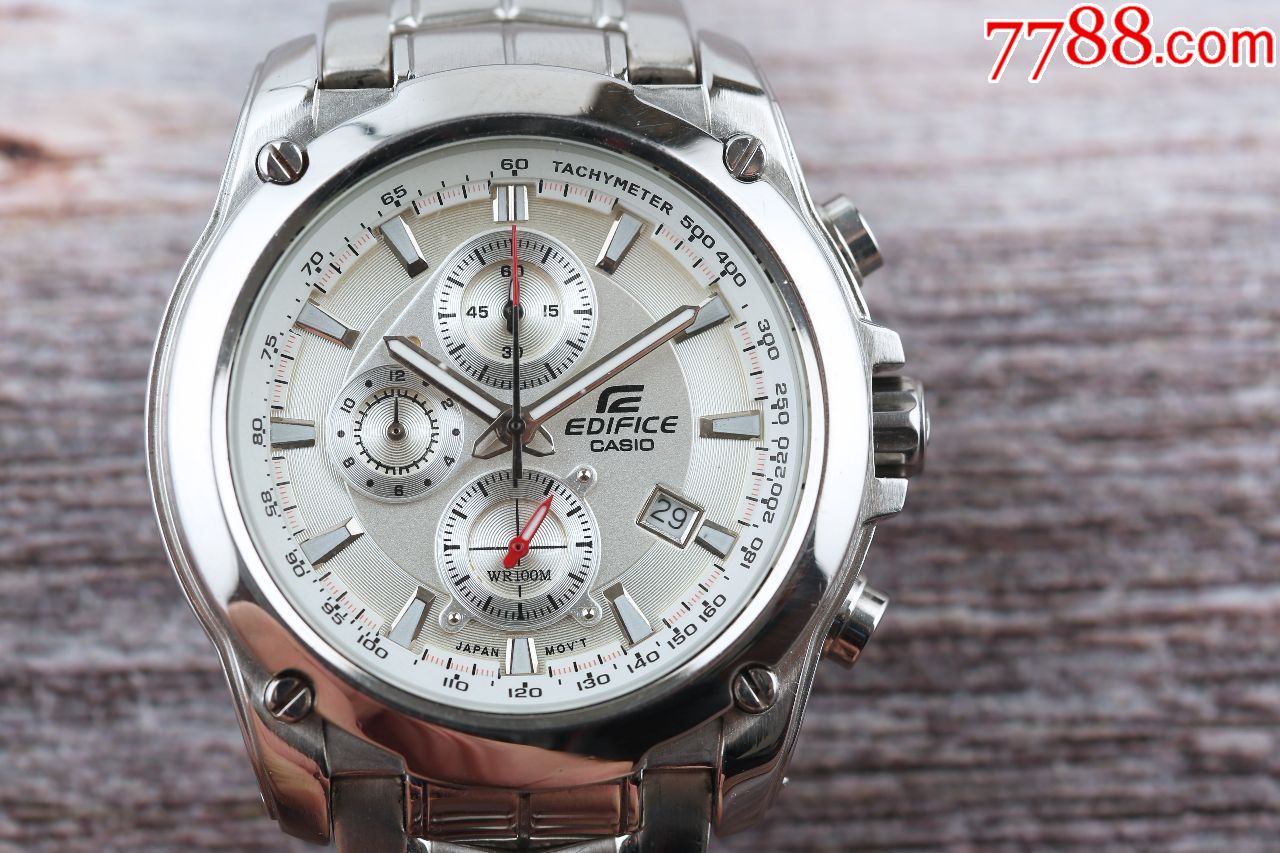 日本卡西欧石英表100m优雅运动型六针计时款粗狂运动感白盘