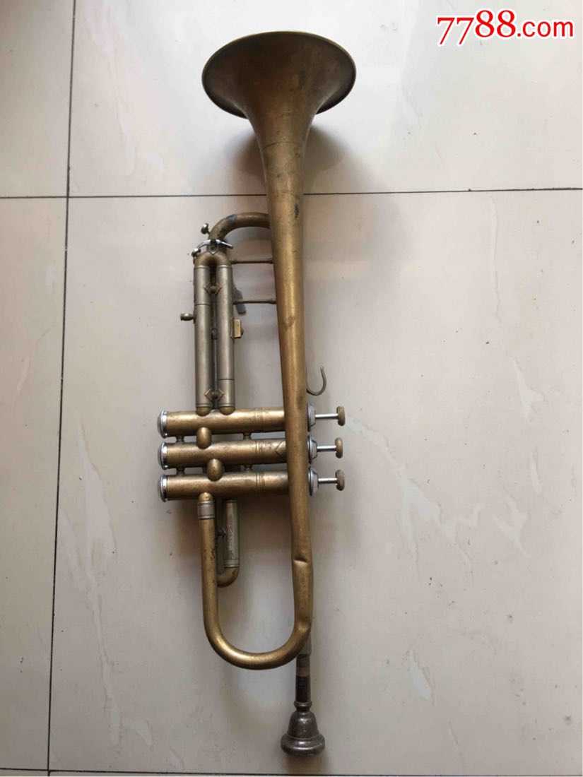 老铜镀银《百灵牌》短号-价格:200元-au19163299-长号/圆号/短号