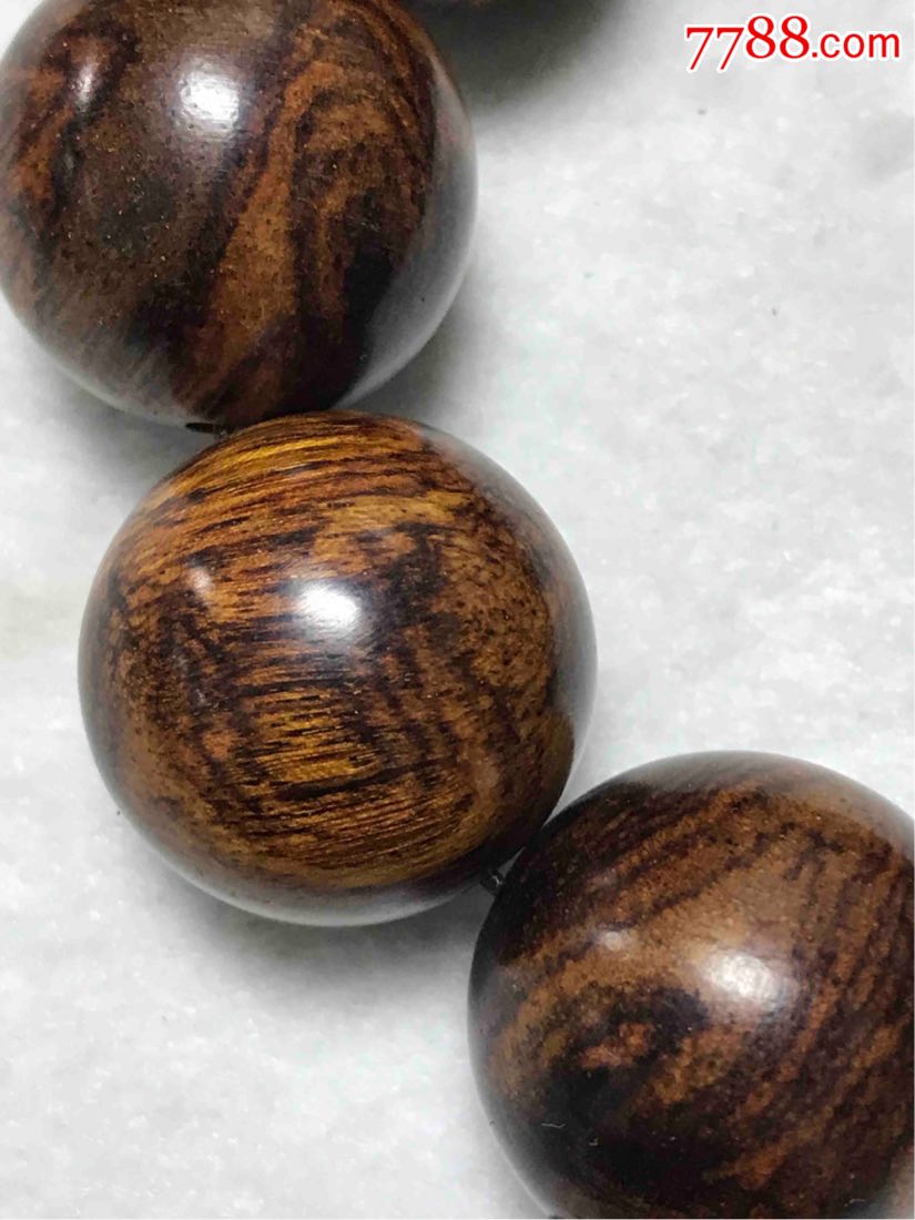 海南黄花梨虎皮纹手串