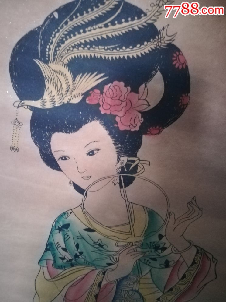 中国古代四美女立轴画
