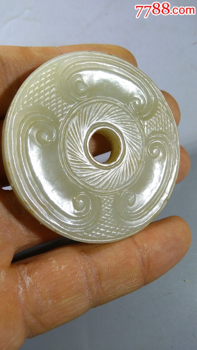 明代和田玉老玉璧