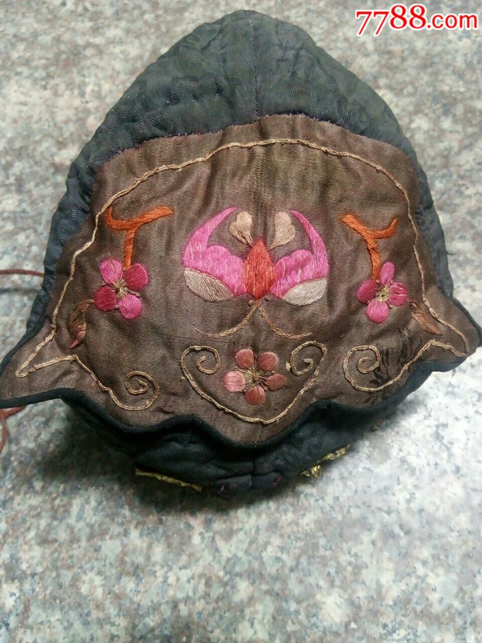 清朝绣花帽