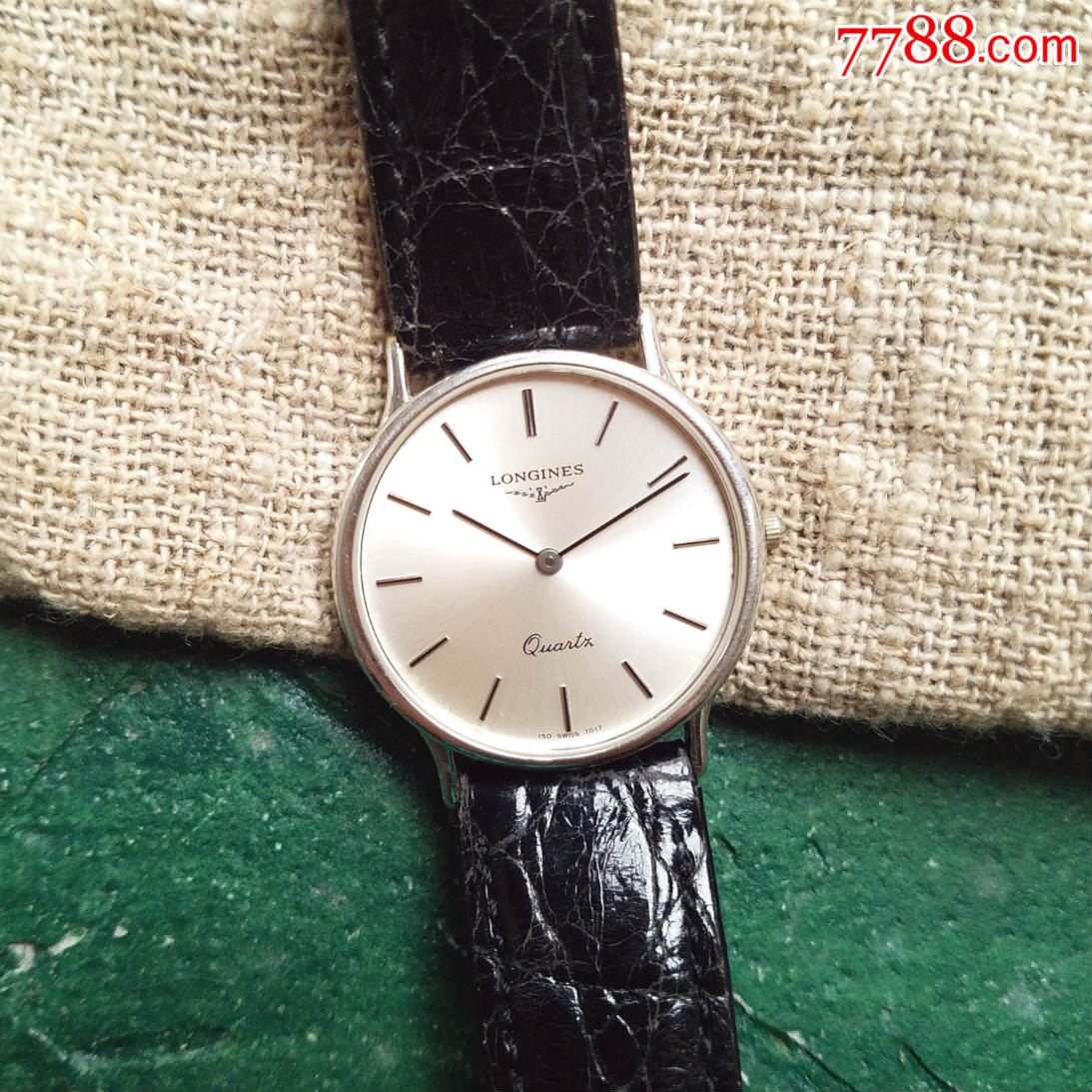 【少见款镀白金表壳!】瑞士-名表-浪琴-优雅系列-石英男表