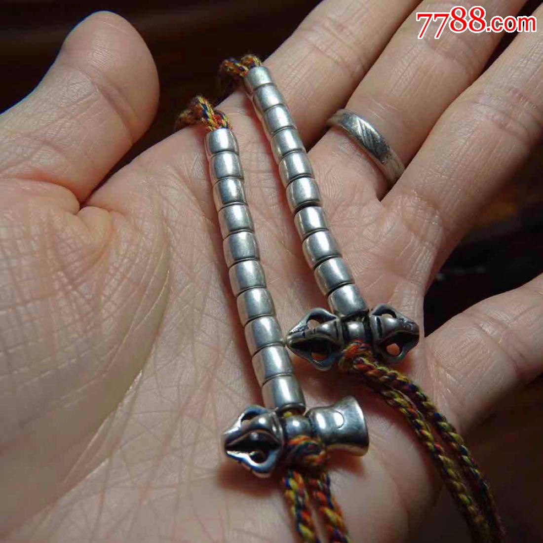 手串计数器配饰佛珠计数器10品￥7899藏传黄铜法螺卡子星月金刚菩提