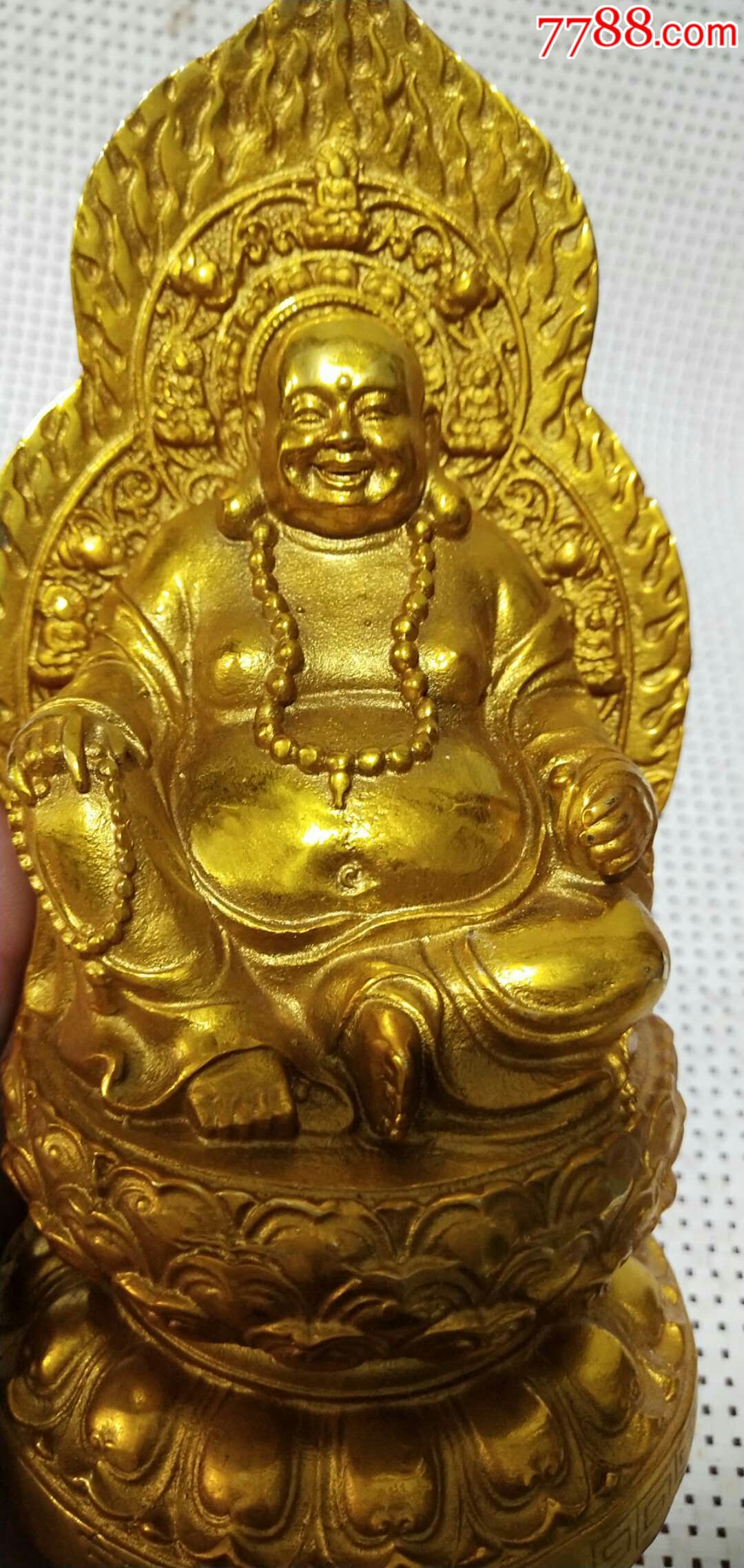 精品瑬金黄铜弥勒佛祖像.