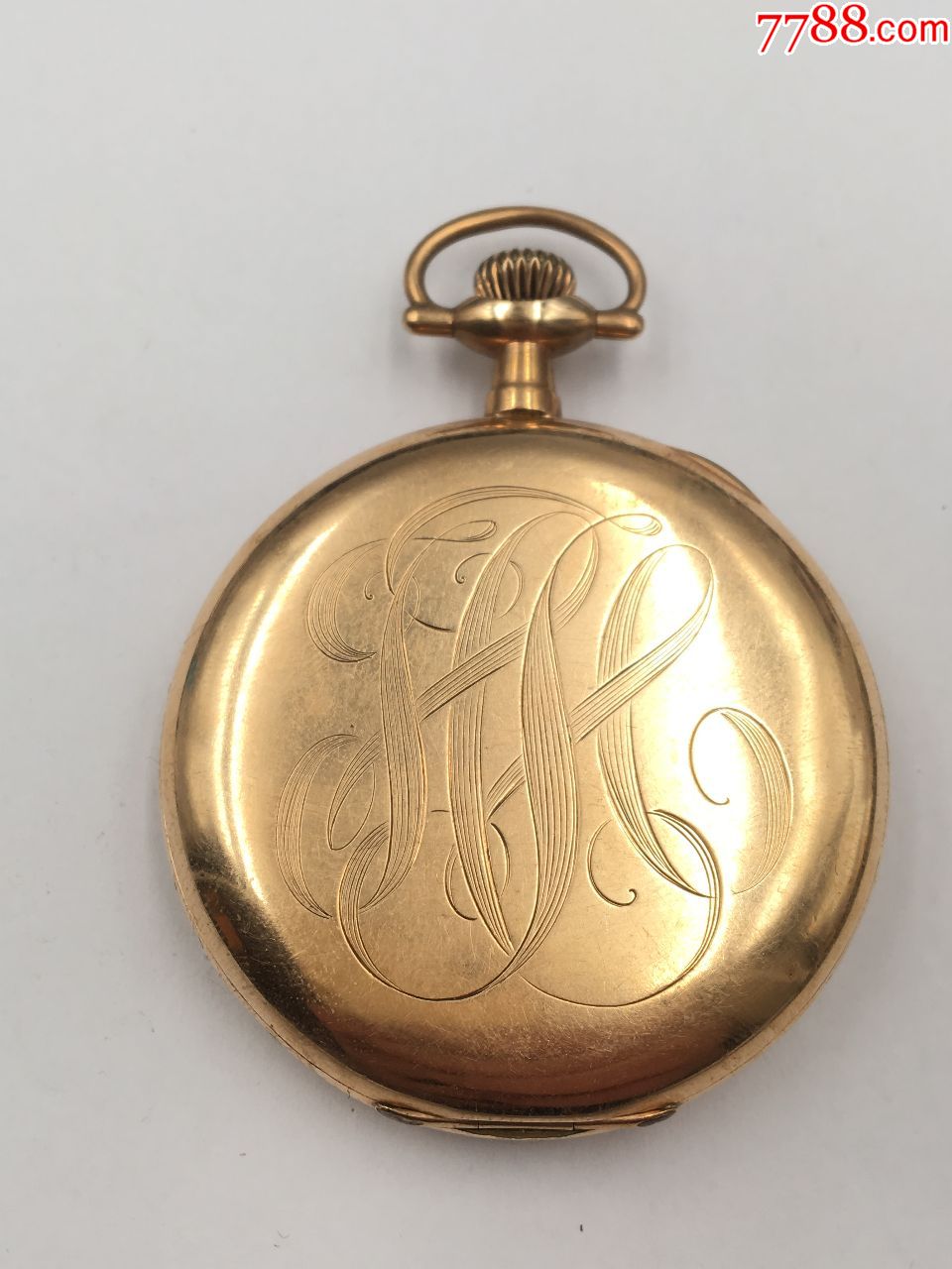 埃尔金包金古董老怀表正常走时直径47.5mm!_价格546元_第2张