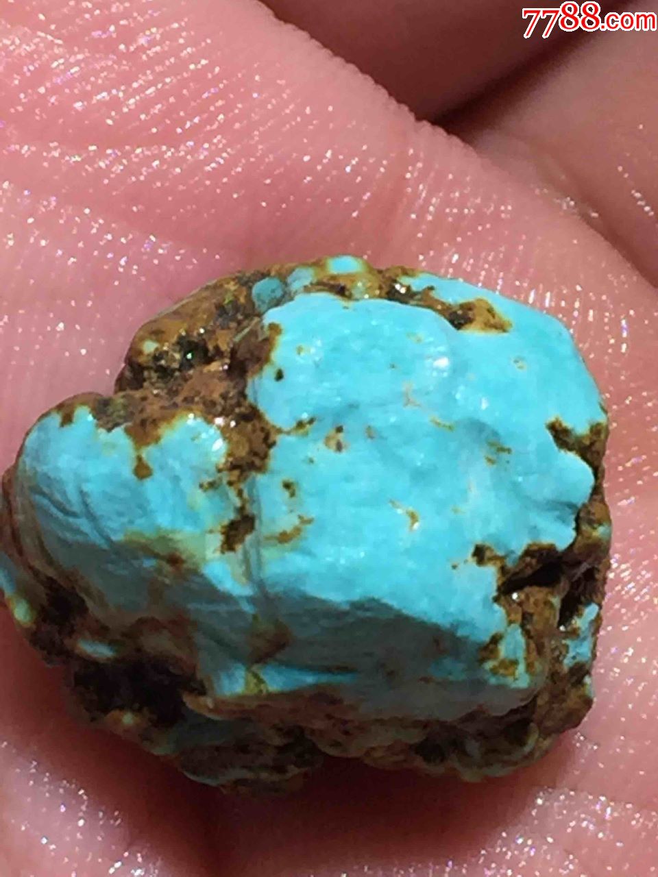 绿松石6.8g原矿高瓷原石毛料