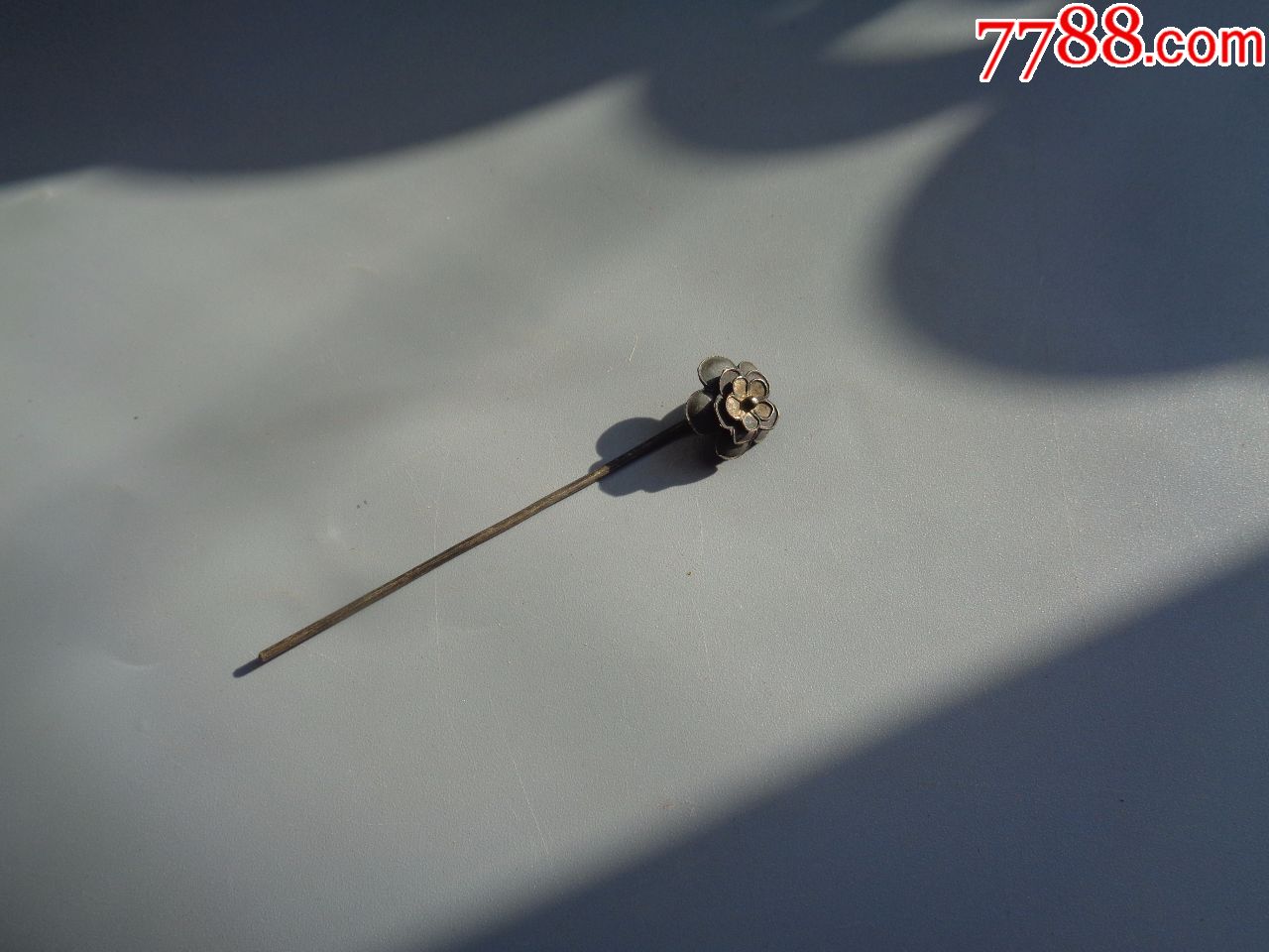 清代梅花纹银钗