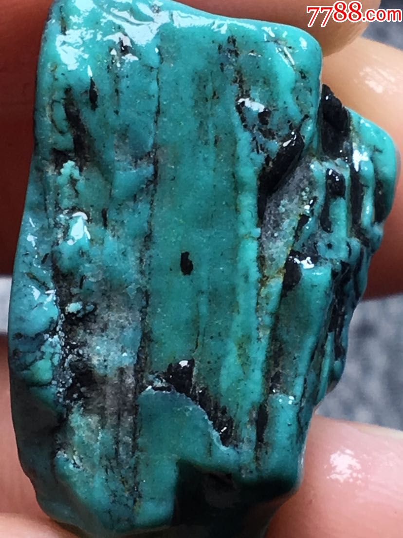 5.9克绿松石原矿高瓷网花原石毛料