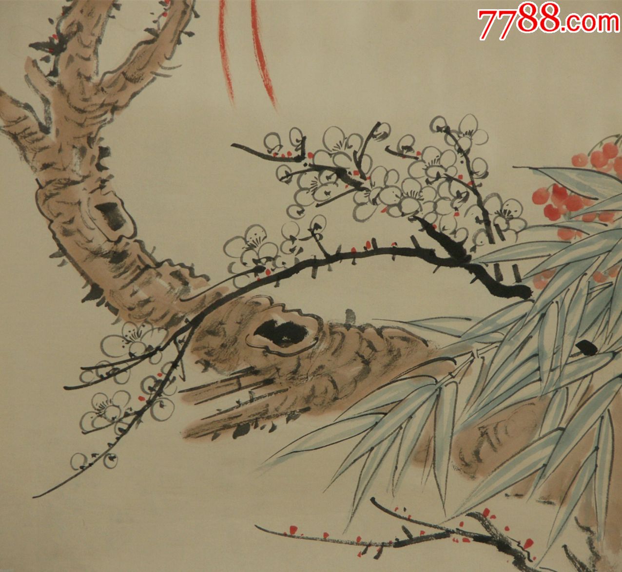 【梅兰芳荀慧生尚小云程砚秋】合作花卉中堂六屏