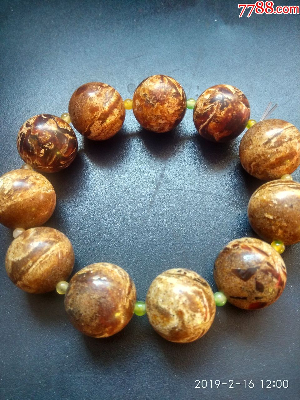 保真民国18毫米老花珀手珠,包邮.