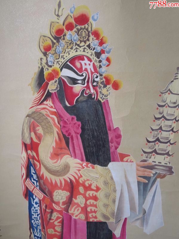 道教画镇宅辟邪画戏剧人物画托塔天王李靖