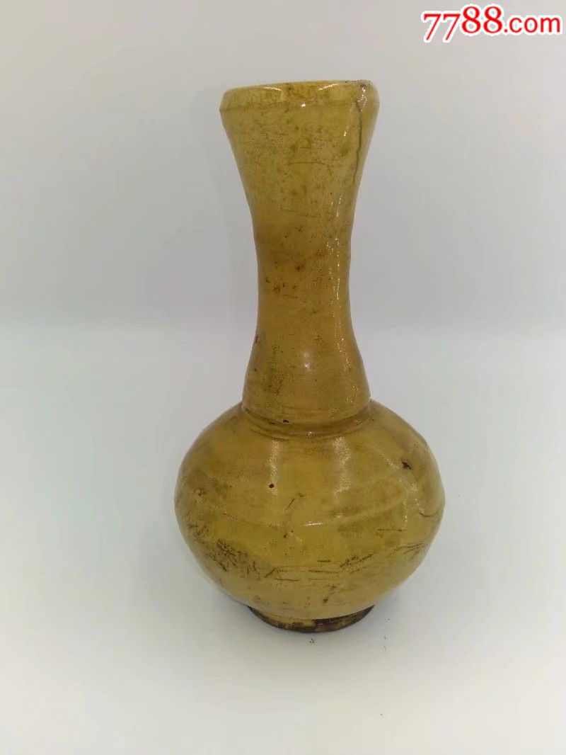 很老的黄釉小瓶,金元时期