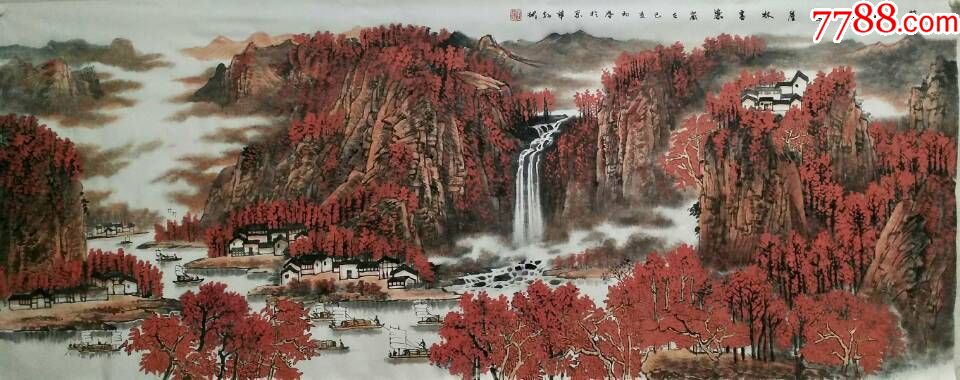 天来堂◆中国当代实力派画家张朝彬◆万山红遍