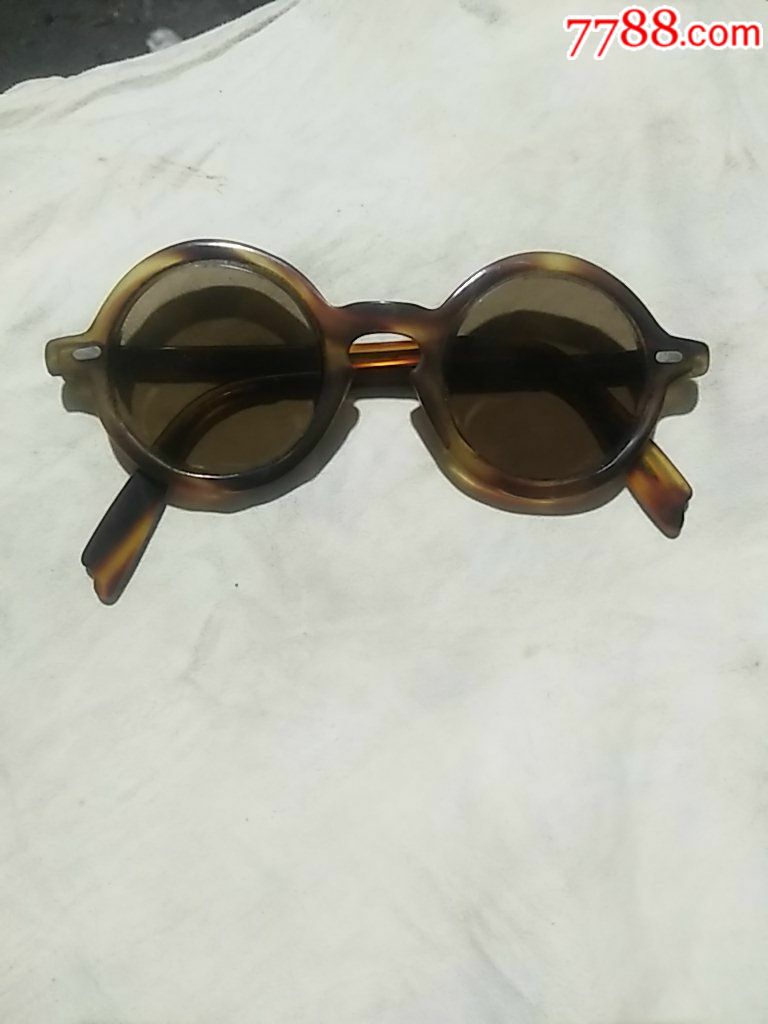 民国平光水晶眼镜