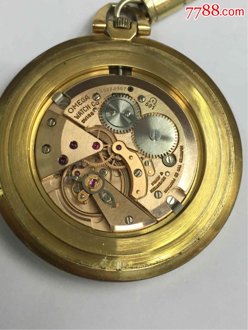 瑞士欧米茄手动机械怀表601机芯
