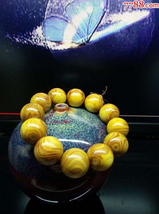 海南极品黄金柚鬼脸对眼手串20mm12颗珠…2号～佛缘