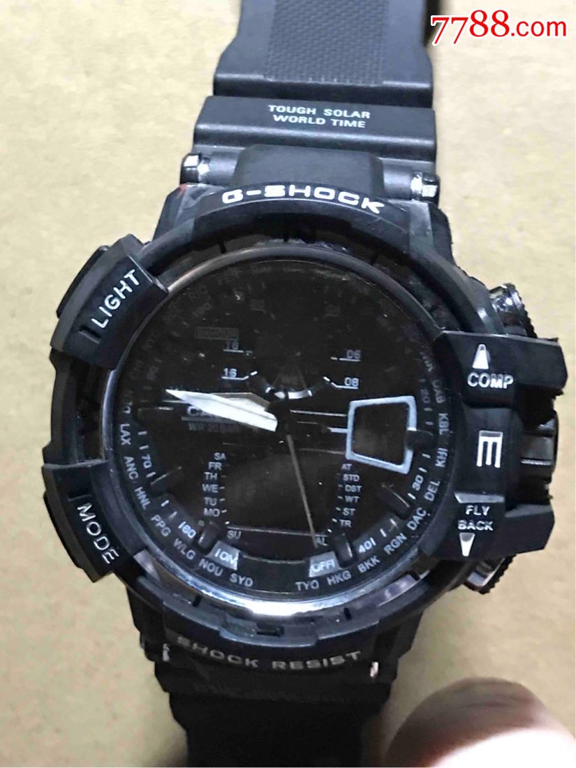 全新卡西欧g-shock双显计时石英表,表径连把头52mm,功能正常,走时准确