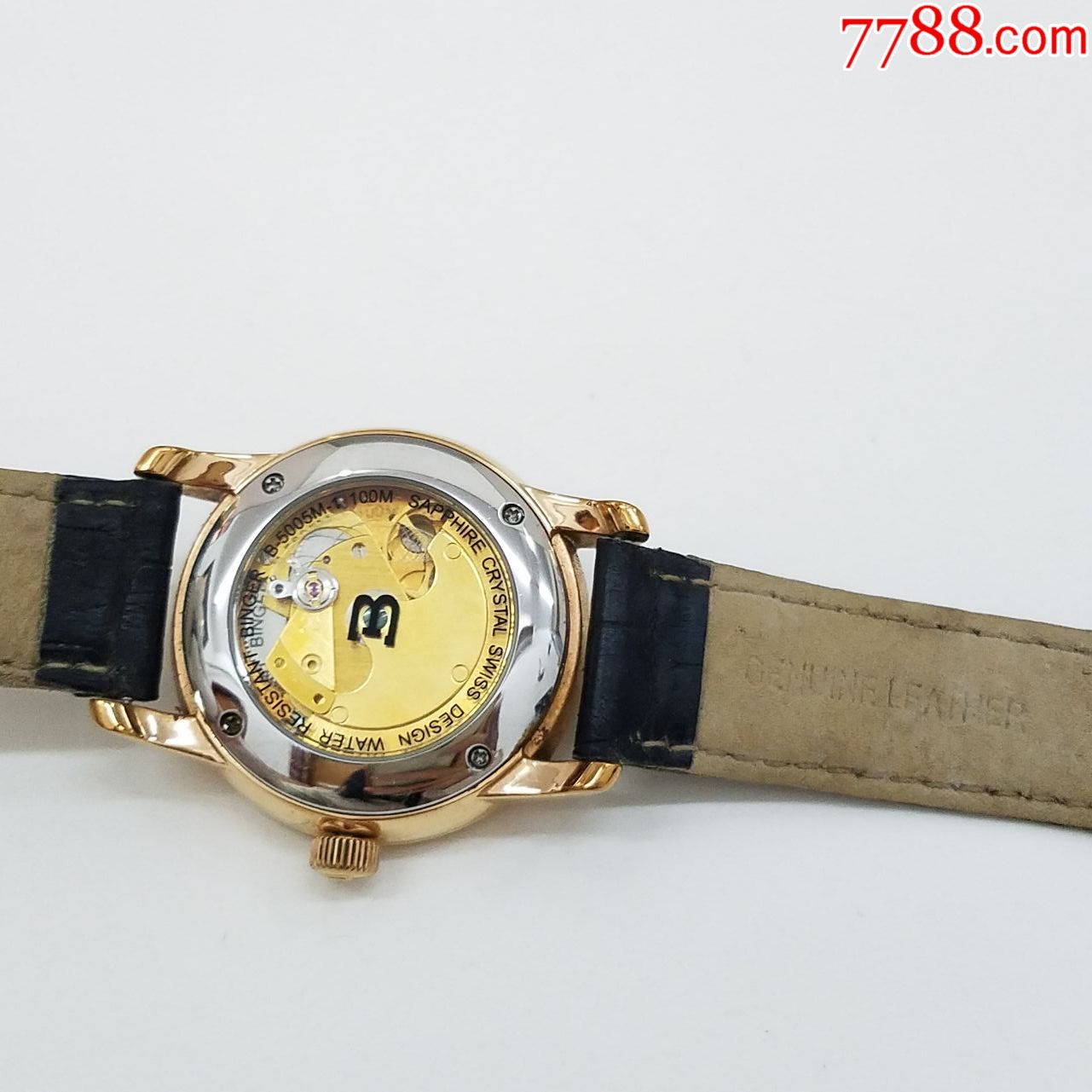 binger宾格自动机械男表【金机芯】【复古罗马玫瑰金刻度,指针】