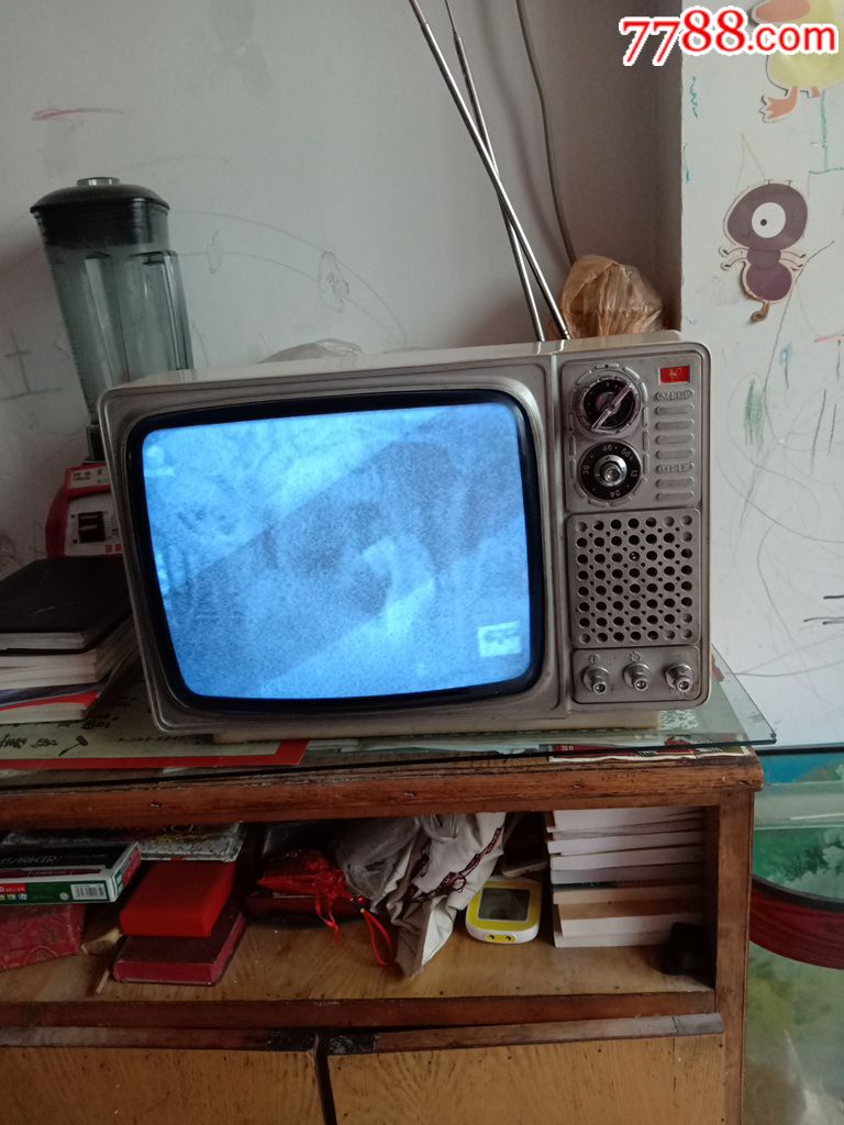 甘肃产春风ic型黑白电视机