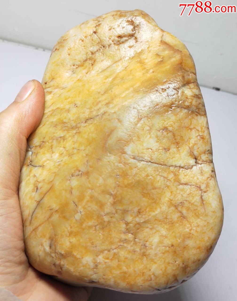 1749新疆戈壁黄沁蛋白石原石摆件1283克