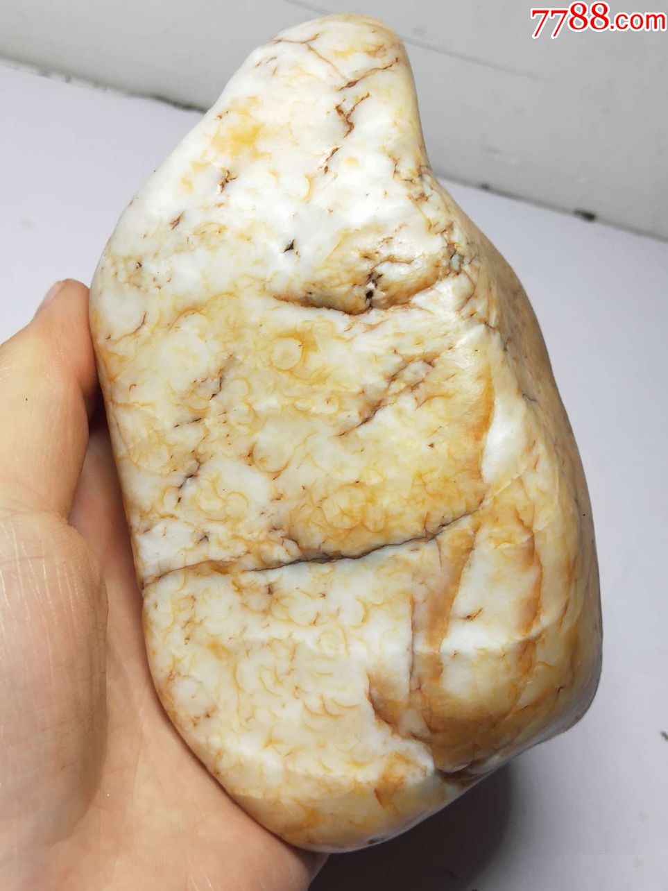 1749新疆戈壁黄沁蛋白石原石摆件1283克