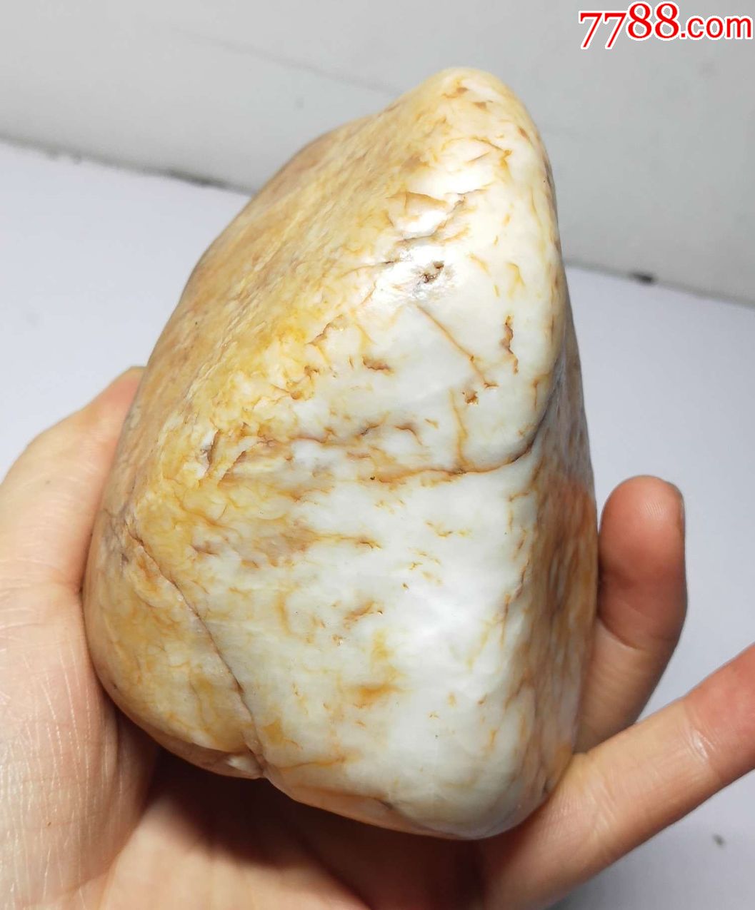 1749新疆戈壁黄沁蛋白石原石摆件1283克