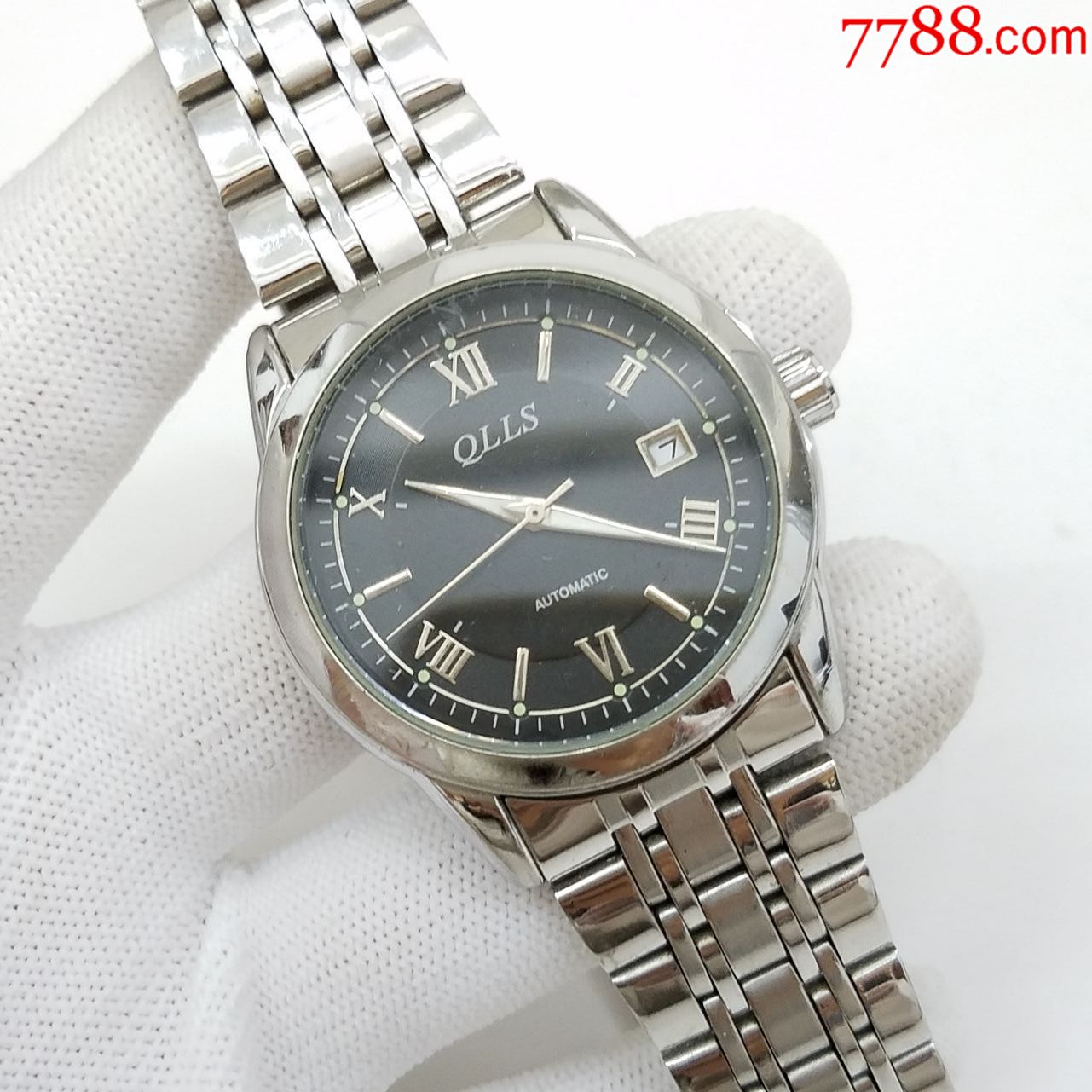 【大号】qlls自动机械男表【复古罗马刻度】【透明底盖】【能走时】