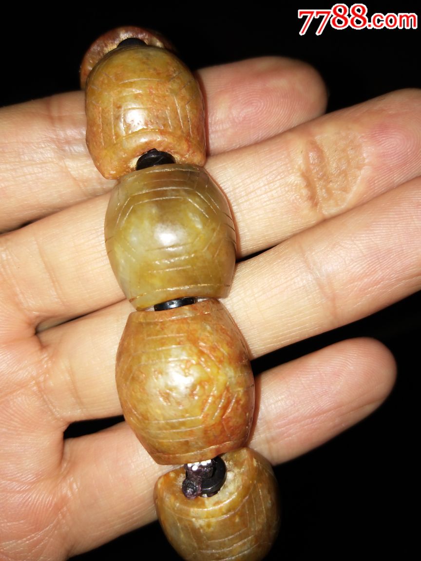 龟壳珠-玛瑙/宝石手串-7788文玩